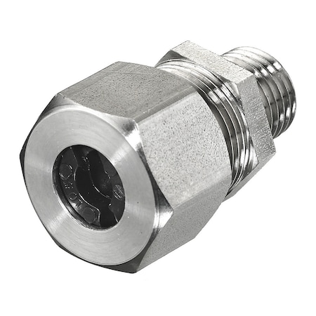 Hubbell Wiring Device-Kellems Cord Connectors, Straight Male, .25"- .31" (6.3- 7.9), Stainless Steel SHC1004SS